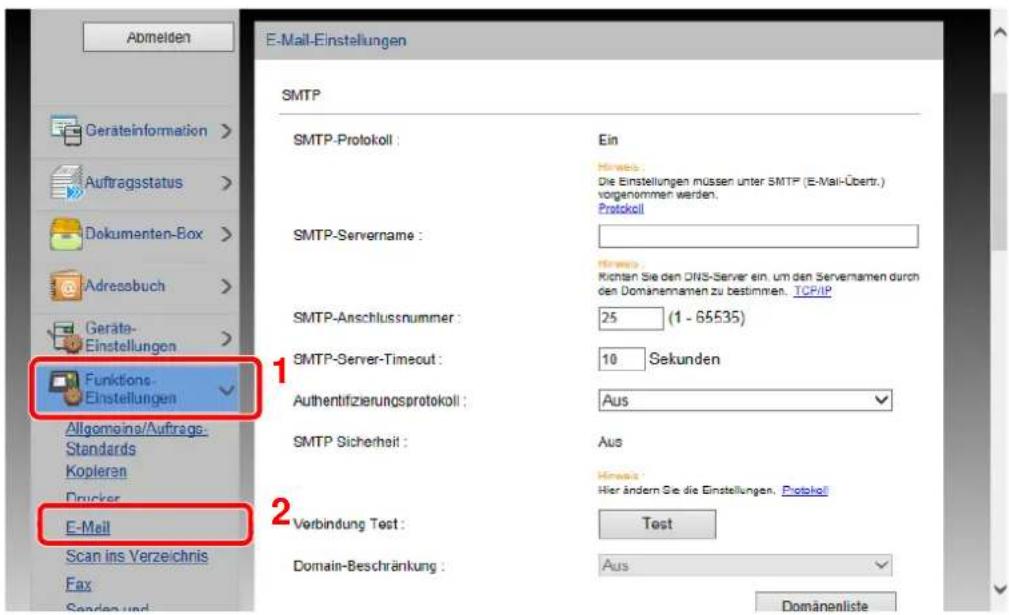 Utax 3561i - Anzeige aufrufen. - 1