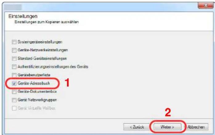 Utax 3561i - Daten ins Adressbuch schreiben - 4