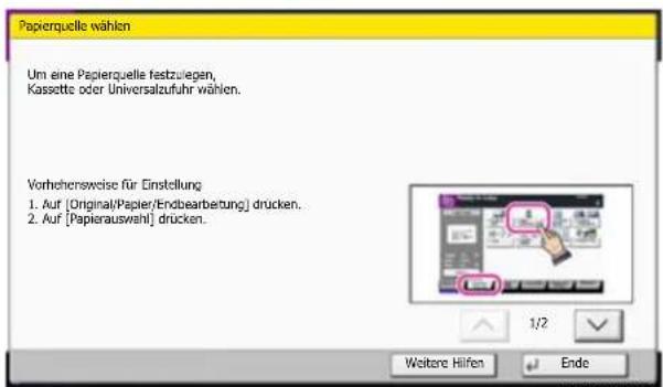 Utax 3561i - [Hilfe] auf dem Bedienfeld aufrufen. - 3
