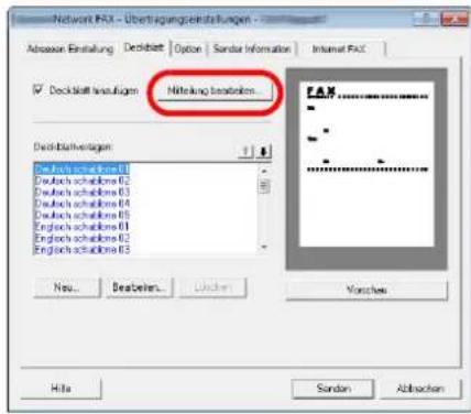 Utax 3505ci - Mitteilung bearbeiten. - 1