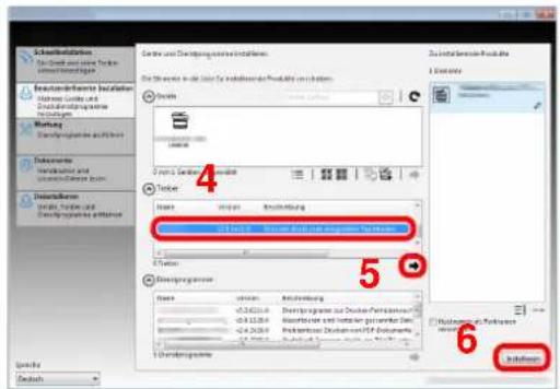 Utax 3505ci - Benutzerdefinierte Installation wählen. - 2