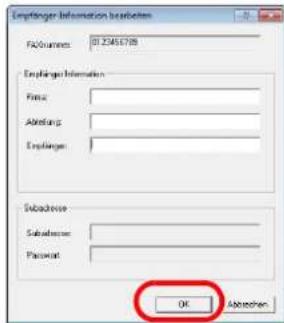 Utax 3505ci - Ziel zur Sendeliste hinzugügen - 1