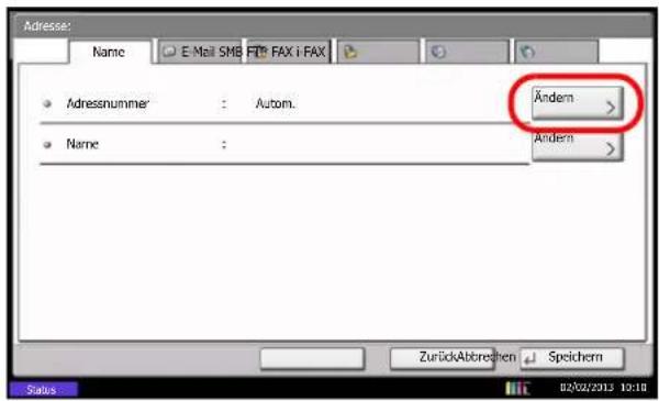 Utax 3505ci - Kontakte zum Faxen anlegen - 1