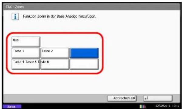 Utax 3505ci - Hinterlegte Funktionen ändern - 2