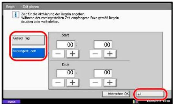 Utax 3505ci - Zeitplan festlegen - 1