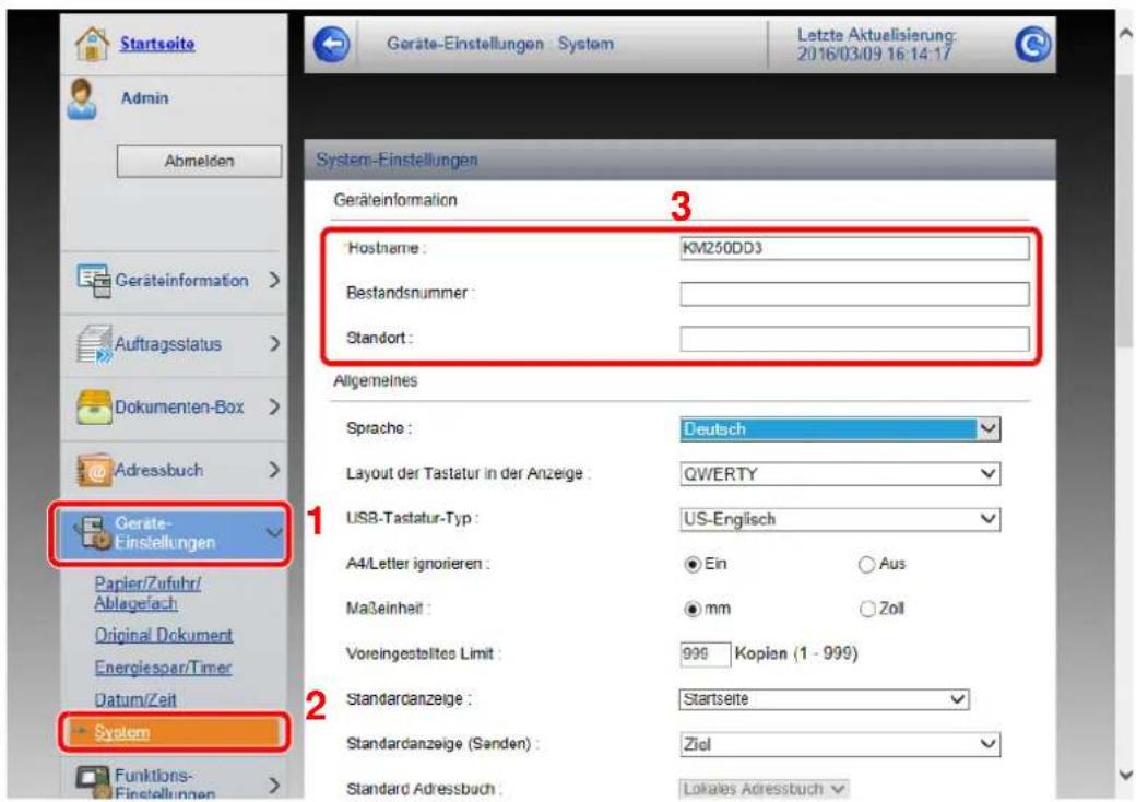Utax 3061i - Anzeige aufrufen. - 2
