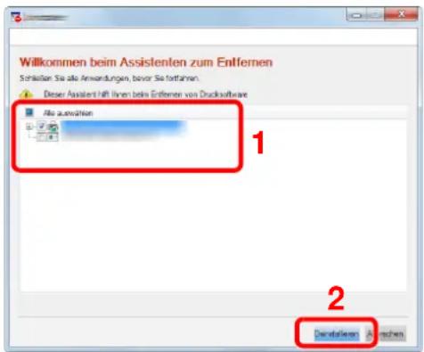 Utax 3061i - Software deinstallieren. - 1