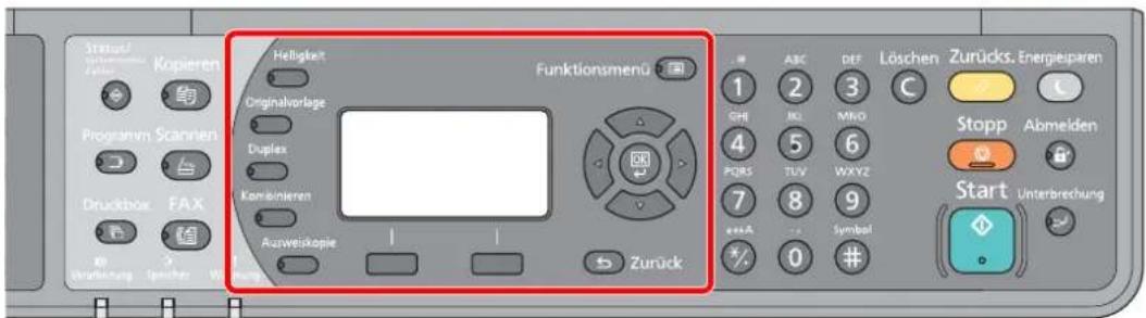 Utax 1856 - Funktionen einstellen. - 1