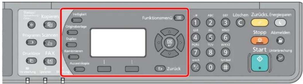 Utax 1856 - Funktion wählen. - 1
