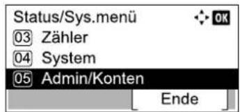 Utax 1856 - Anzeige aufrufen. - 2