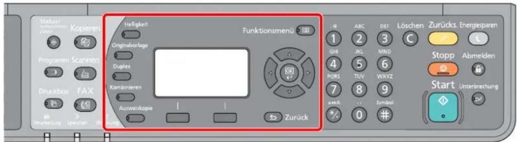 Utax 1856 - Funktion wählen. - 1