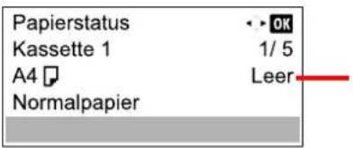 Utax 1856 - Papierstatus - 1