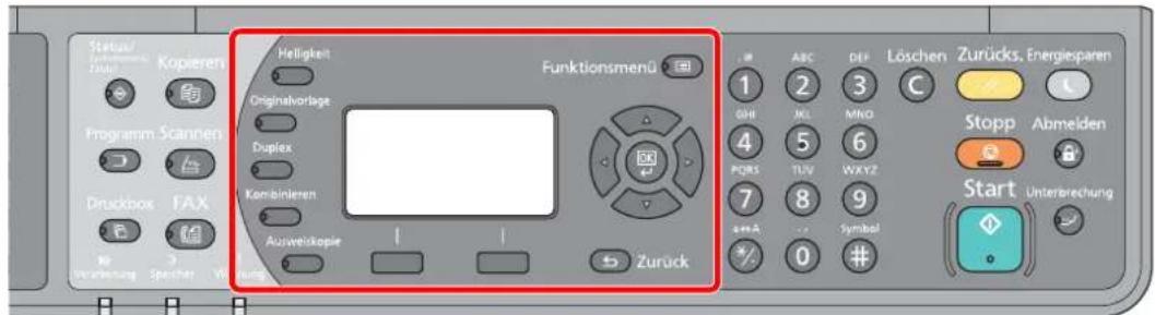 Utax 1856 - Funktion wählen. - 1