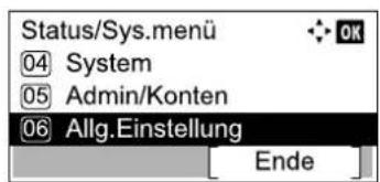 Utax 1856 - Anzeige aufrufen. - 2