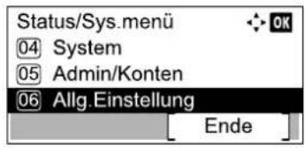 Utax 1856 - Anzeige aufrufen. - 2