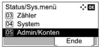 Utax 1856 - Anzeige aufrufen. - 2