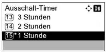 Utax 1856 - Ausschaltzeit einstellen. - 1