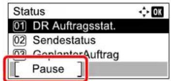 Utax 1856 - [Pause] drücken. - 1