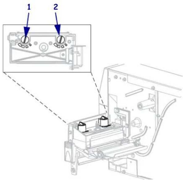 ZEBRA RZ600 - Druckanpassung des Druckkopfes - 1
