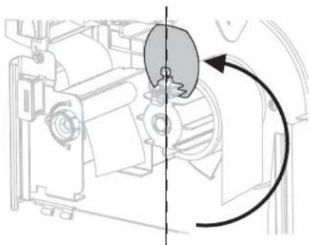 ZEBRA RZ600 - Entfernen bedruckter Etiketten oder Trägermaterialien von der Aufrollspule - 2