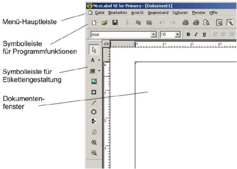 PRIMERA LX800 - Hauptfenster der Anwendung - 1