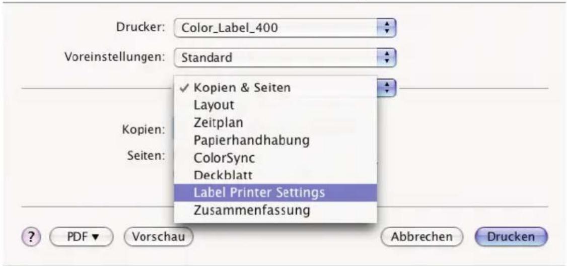 PRIMERA LX400e - EINSTELLUNGEN DES DRUCKERTREIBERS (MAC) - 1