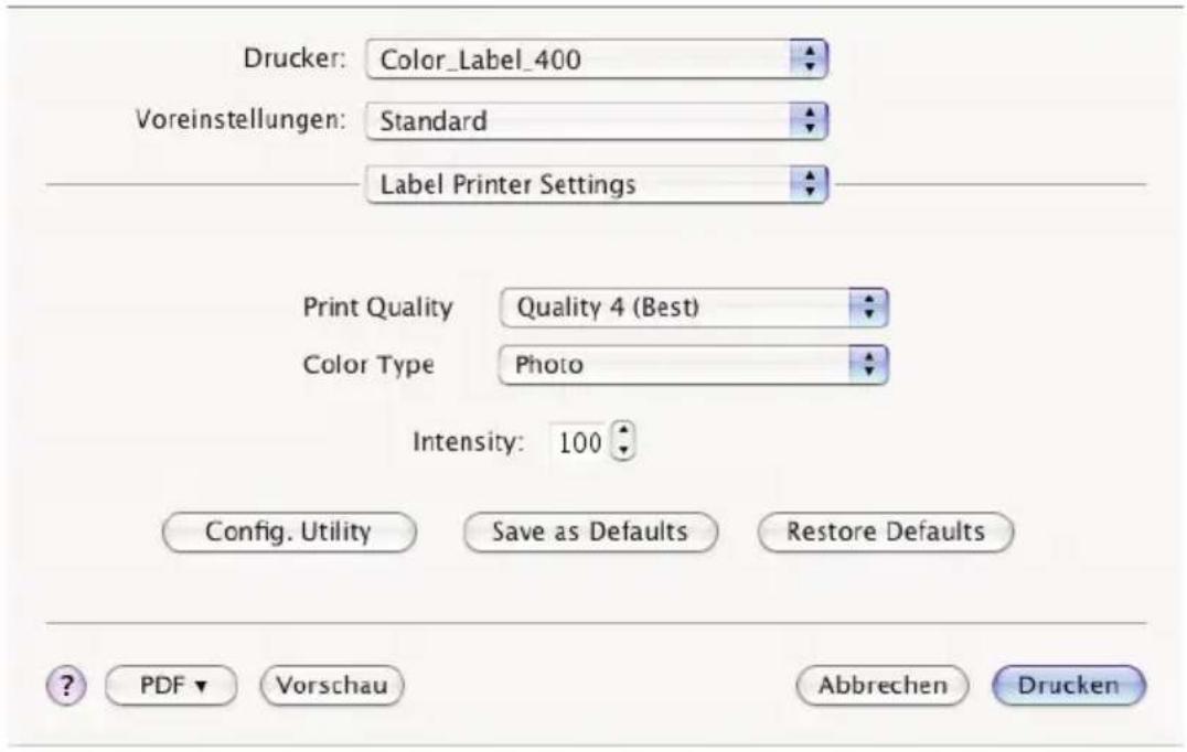 PRIMERA LX400e - EINSTELLUNGEN DES DRUCKERTREIBERS (MAC) - 2