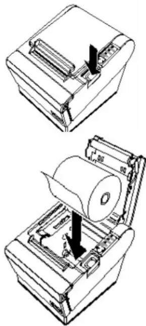 EPSON TM-T88IIP - Einlegen oder Ersetzen der Papierrolle - 1