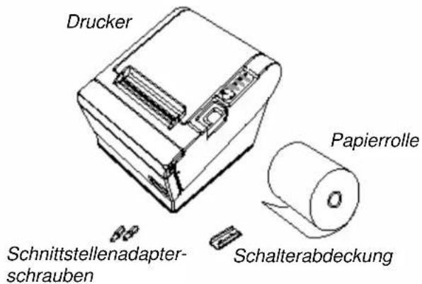 Drucker Papierrolle Schnittstellenadapter- schrauben Schalterabdeckung