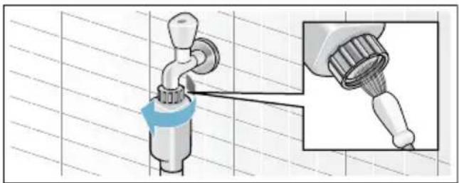 SIEMENS WS12T440 - Sieb im Wasserzulauf verstopft - 1