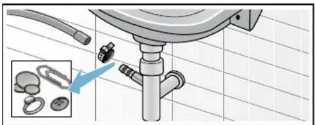 SIEMENS WM14W7G2 - Ablaufschlauch am Siphon verstopft - 1