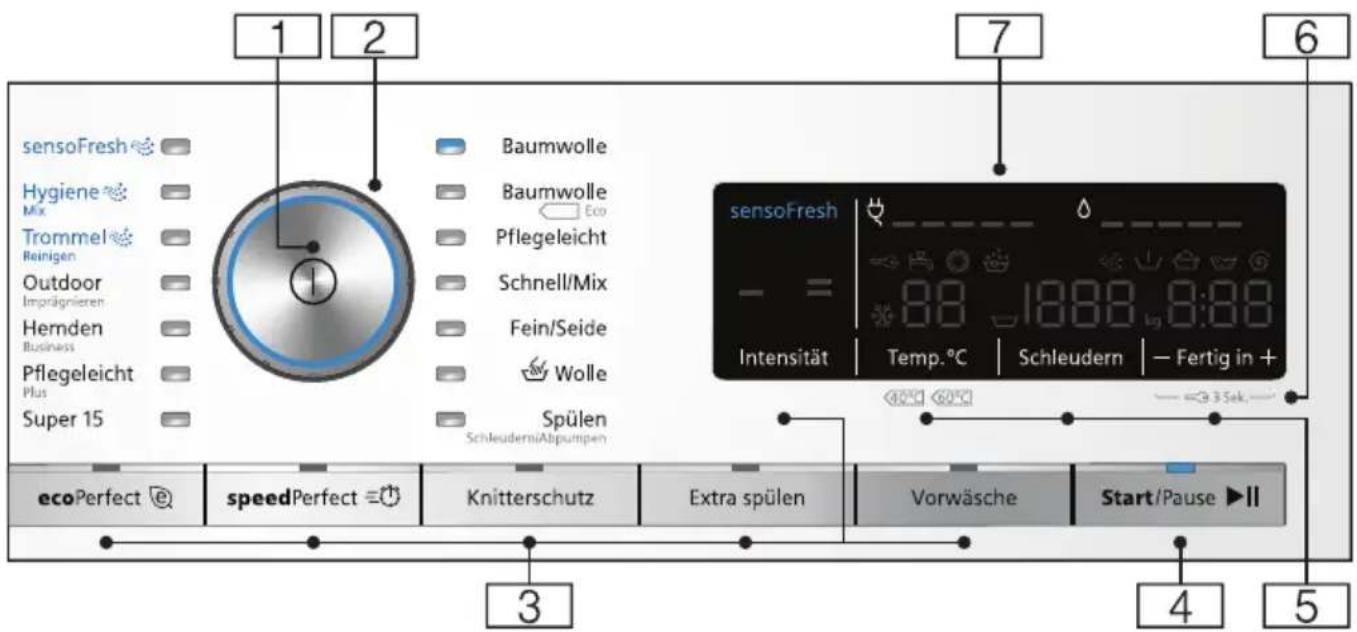 SIEMENS WM14W7G2 - Bedienfeld - 1