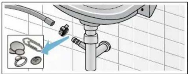 SIEMENS WM14W5FCB - Ablaufschlauch am Siphon verstopft - 1