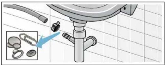 SIEMENS WM14T3V0 - Ablaufschlauch am Siphon verstopft - 1