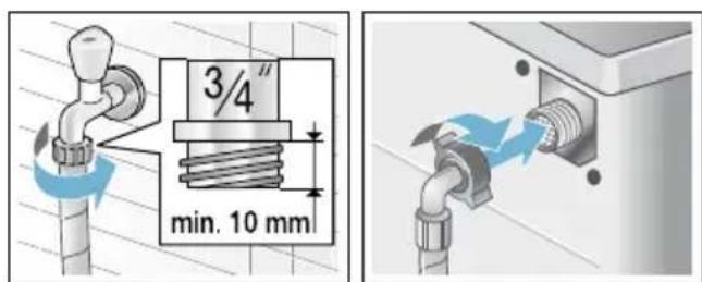 SIEMENS WM14Q4X2 - Anschluss an Kaltwasser - 1