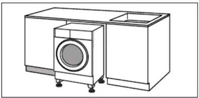 BOSCH WIW28440 - Unterbau / Einbau unter eine hohe Arbeitsplatte - 1