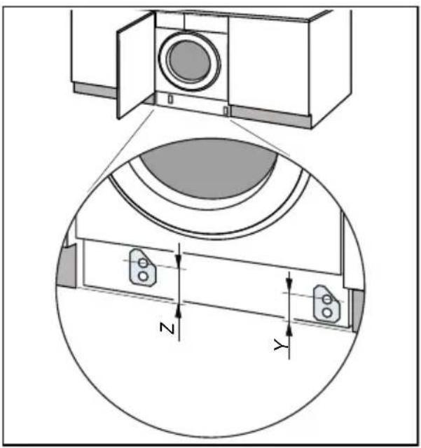 BOSCH WIW28440 - Abstandshalter der Sockelblende einsetzen. - 2