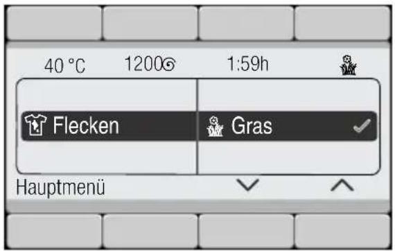 BOSCH WAY287W5 - Taste Flecken Automatik (💡) gewählt - 1