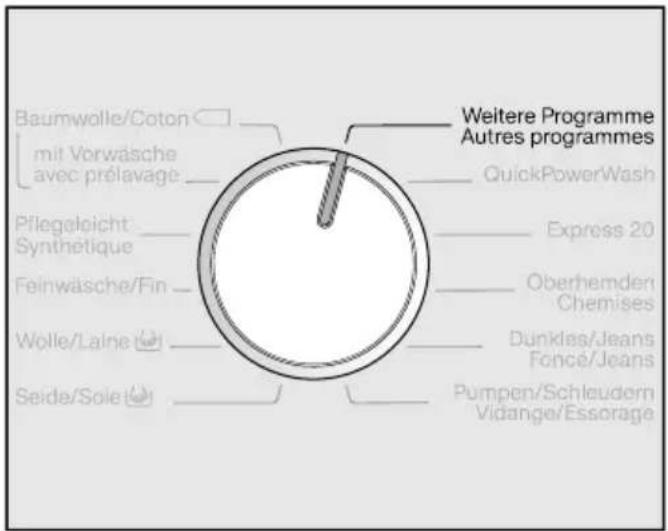 MIELE WKH 100-31 CH s - Programmwahl - 2