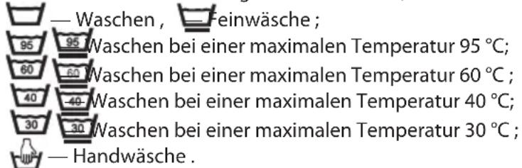 Exquisit WM 6110-10 - INTERNATIONALE SYMBOLE FÜR DEN UMGANG MIT TEXTILIEN - 1