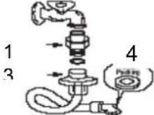 Exquisit DWD-FD2442 - Für Wasserhähne mit Schraubgewinde - 2