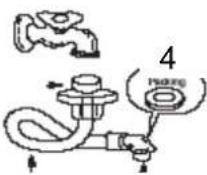 Exquisit DWD-HB1412 - Für Wasserhähne mit Schraubgewinde - 1