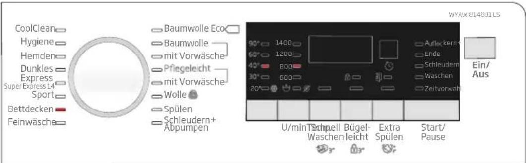 BEKO WYAW 814831 LS - Kalt - 60 °C Ein Doppelbettbezug - 1
