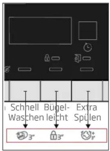 BEKO WYAW 714831 LS - Durch 3-sekündiges Betätigen der Taste ausgewählte Funktionen/Programme - 1