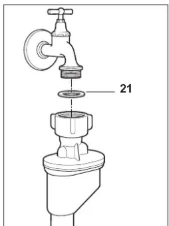 Hanseatic WA 71230 DI - Wasserzulaufsieb reinigen - 1