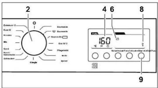 Hanseatic HWM 612 A2 - Programm auswählen, abbrechen und ändern - 1