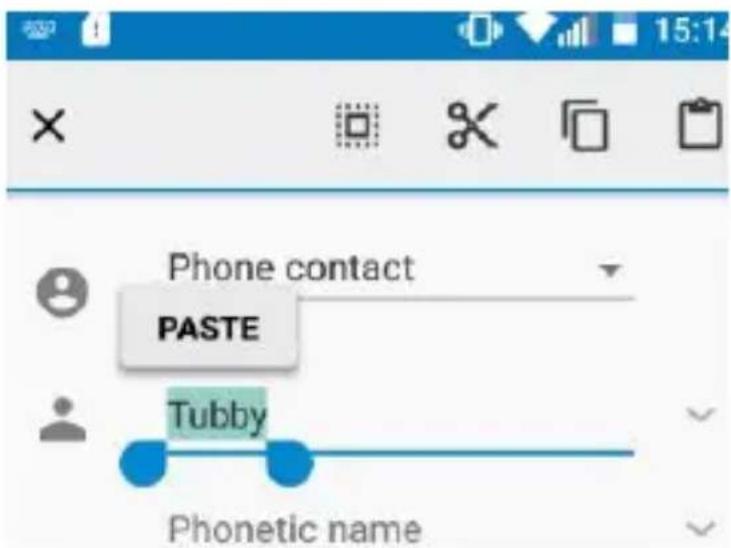 ZTE Blade L5 - Bearbeiten von Text - 1