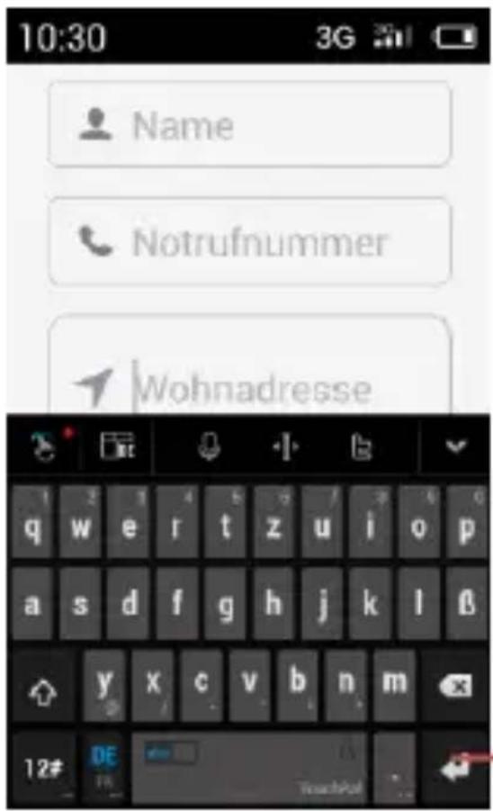 10:30 3G Name Notrufnummer Wohnadresse