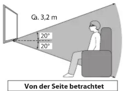 PANASONIC Viera TX-P65VT30J - Maximale Reichweite der aktiven 3D Shutterbrille - 2