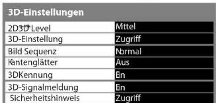 PANASONIC Viera TX-P65VT30J - Wählen Sie eine der folgenden Funktionen aus, und nehmen Sie die gewünschte Einstellung vor. - 1